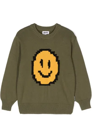 Molo Bello striktrøje med smiley-ansigt