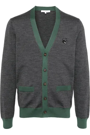 Maison Kitsuné Cardigan med rævehoved-mærke
