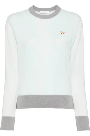Maison Kitsuné Strikket top med broderet logo