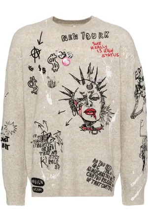 R13 Boyfriend-sweater med broderi