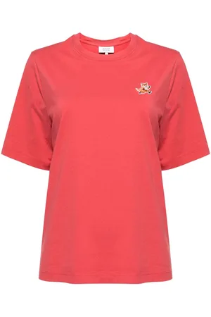 Maison Kitsuné Speedy fox T-shirt med logomærke