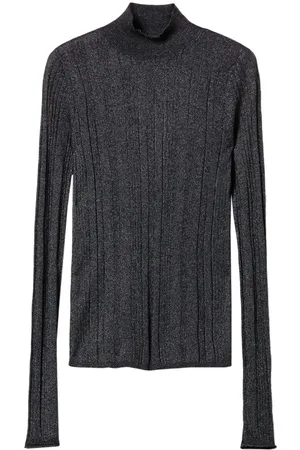 Twin-Set Ribbet trøje med lurex-detalje