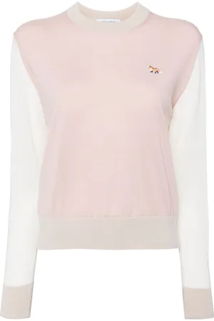 Maison Kitsuné Trøje med rævemærke og colourblocking