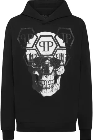 Philipp Plein Hættetrøje med dødningehovedtryk