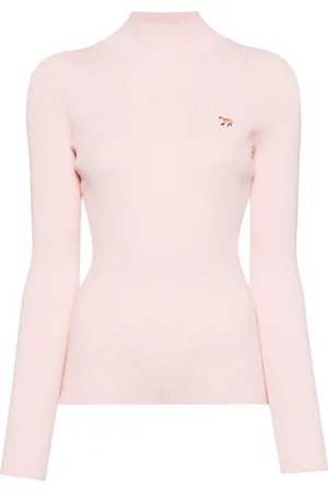 Maison Kitsuné Strikket top med broderet logo
