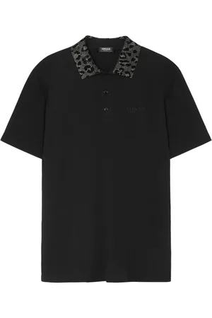 VERSACE Polo med krystaludsmykning