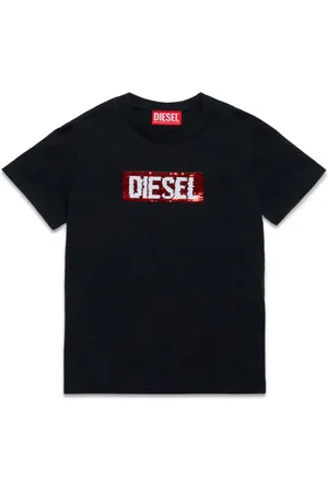 Diesel T-shirt med paillet-udsmykning