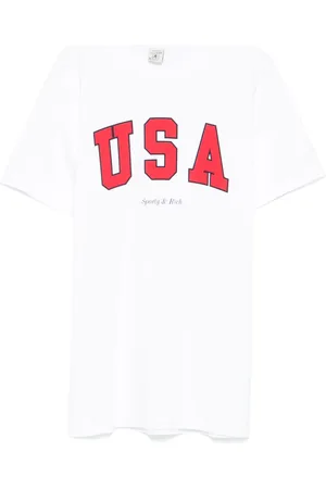 Sporty & Rich T-shirt med USA-tryk