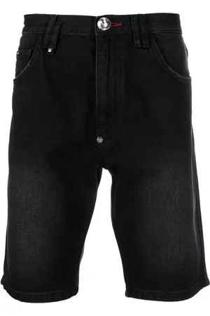 Philipp Plein Knælange denimshorts