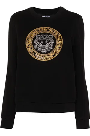 Roberto Cavalli Sweatshirt med tigerhoved