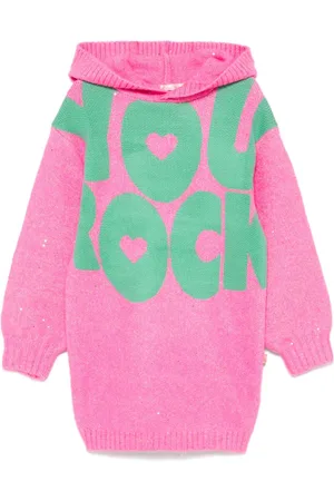 Billieblush Kjole med slogan-tryk