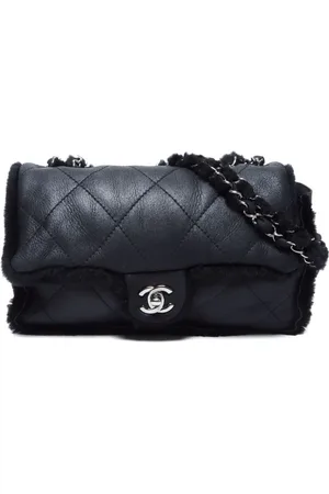 CHANEL Diamant-quiltet CC skuldertaske fra 2004-2005