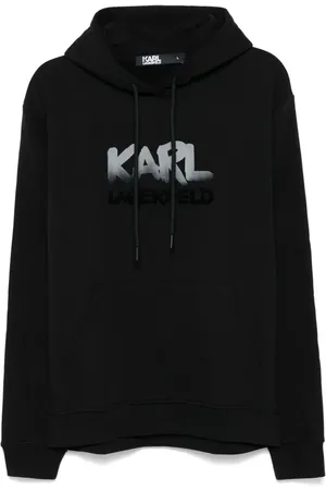 Karl Lagerfeld Hættetrøje med flok-logo