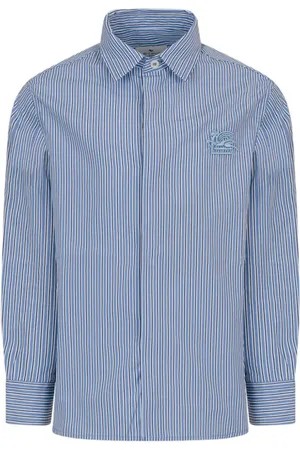Etro Stribet skjorte med broderet logo