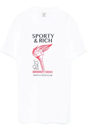 Sporty & Rich T-shirt med fakkeltryk