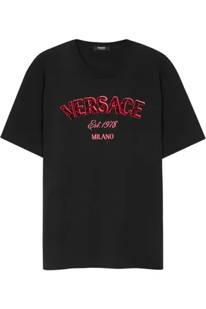 VERSACE Wild Stamp T-shirt med broderi