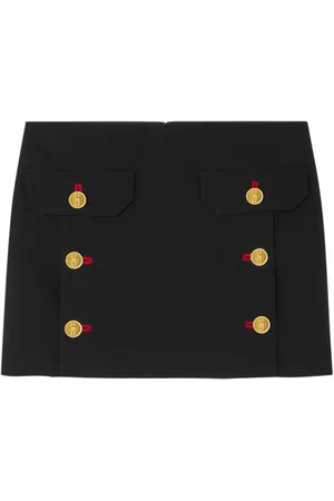 VERSACE Kort Medusa nederdel med knapper