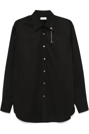Alexander McQueen Skjorte med kæde og krydset bar