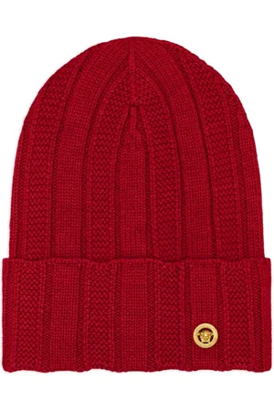 VERSACE Ribstrikket hue med Medusa-hoved
