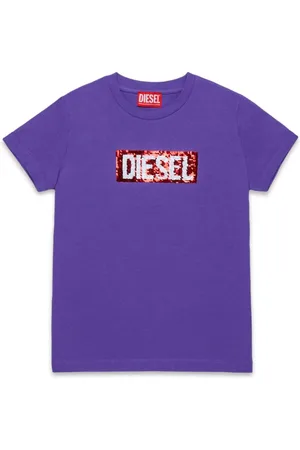 Diesel T-shirt med paillet-udsmykning