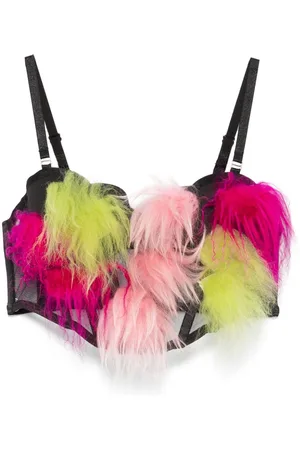 LOULOU Bustier-top med fjerdetalje