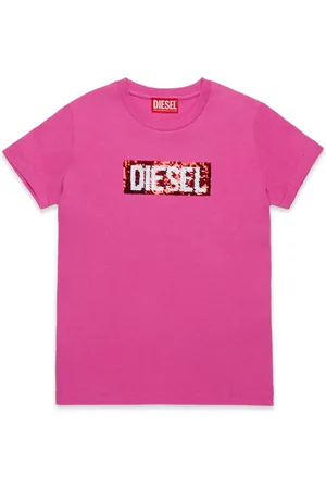 Diesel T-shirt med paillet-udsmykning