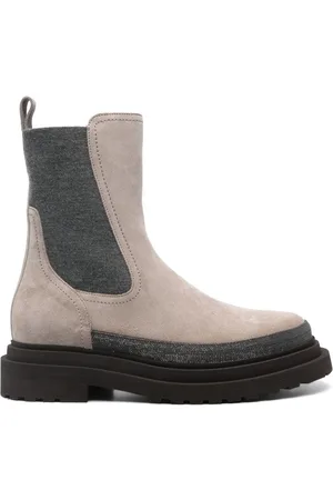 Brunello Cucinelli Chelsea ruskindsstøvler