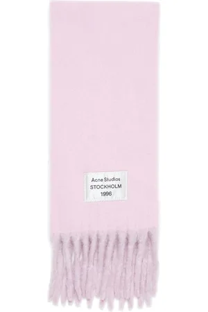 Acne Studios Frynsetørklæde med logomærke