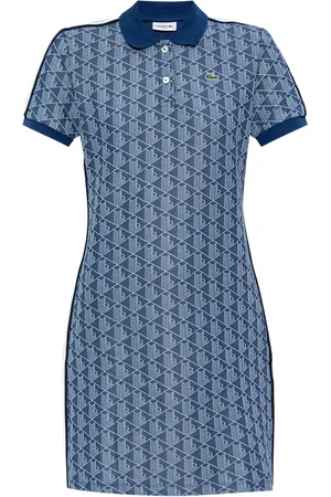 Lacoste Polo-kjole med monogram-jacquard
