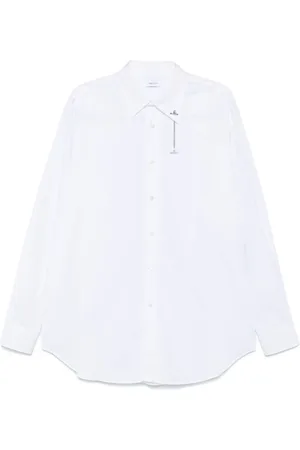 Alexander McQueen Skjorte med krydset bar og kæde