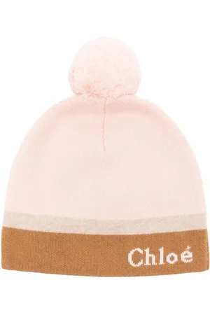Chloé Intarsiastrikket hue med logo