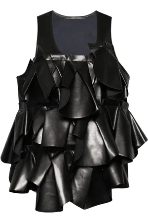 Comme des Garçons Vest med plisseret detalje