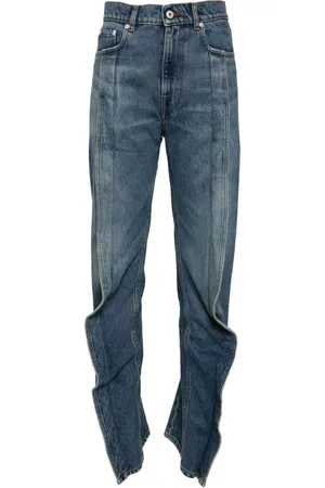 Y / PROJECT Jeans med smal pasform og banantryk