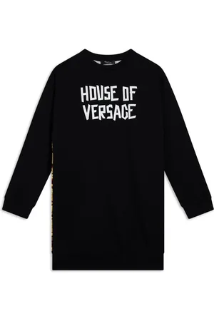 VERSACE Kjole med lange ærmer og logotryk