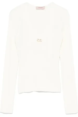 Twin-Set Top med oval T-plade
