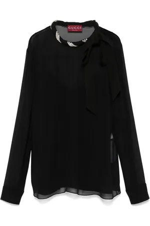 Gucci Bluse med krystaludsmykning
