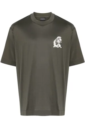 Emporio Armani T-shirt med French Bulldog-broderi