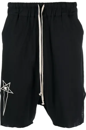 Rick Owens Shorts i økologisk bomuld med broderet logo