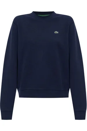 Lacoste Sweatshirt i fleece med rund hals og afslappet pasform