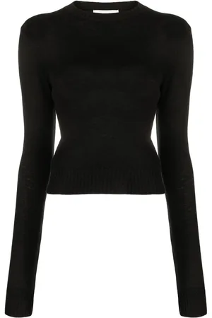 Jil Sander Langærmet strikket top i uld