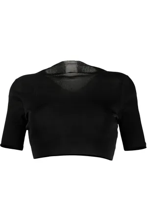 The Row Cropped top med korte ærmer