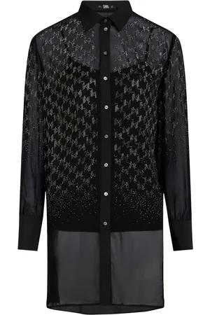 Karl Lagerfeld Skjorte med rhinsten-dégradé
