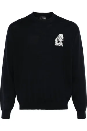 Emporio Armani Sweater med French Bulldog-broderi