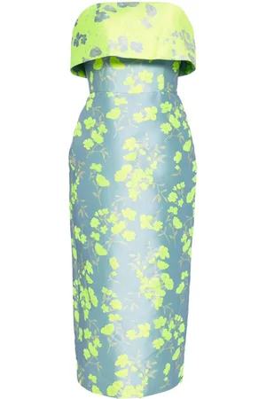 Amsale Blomstret kjole i jacquard