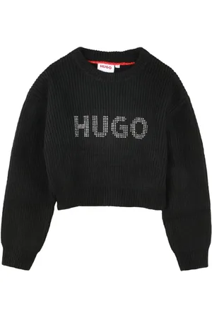 HUGO BOSS Trøje med logo-udsmykning