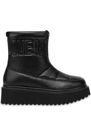 Moschino Støvler med plateausål og logobroderi