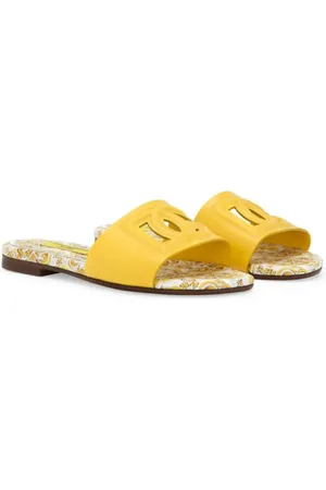 Dolce & Gabbana Lædersandaler med Majolica-tryk