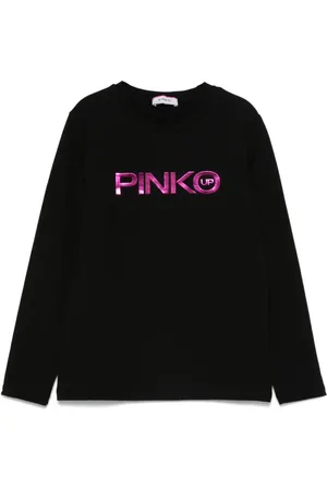 Pinko T-shirt med metallisk logo