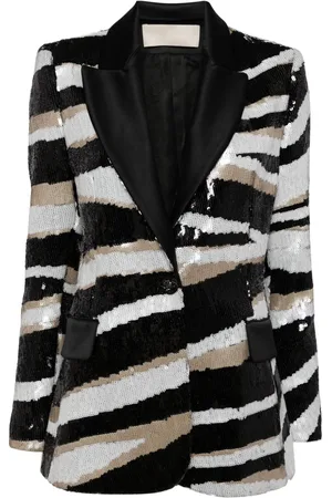 Elie saab Blazer med satin-udsmykning og pailletter