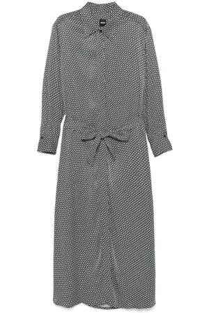 HUGO BOSS Mellemlang kjole med monogram